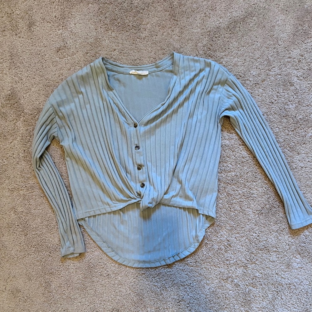 PinkRose Long sleeve ribbed crop top